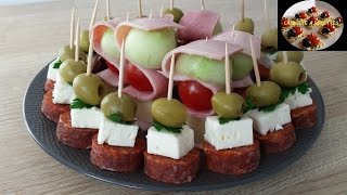 1 Brochettes apéritives Rapide et facile  APERITIF DINATOIRE  LA BOITE A RECETTES [upl. by Brear890]