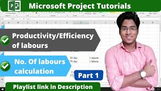 Calculation of productivity or efficiency of labours  number of labours calculation [upl. by Irem918]