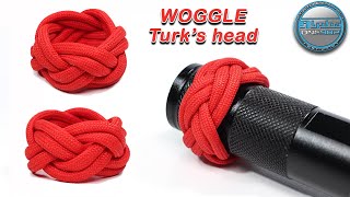 How to Make a Paracord Woggle Paracord Knots Tutorial Turks Head Knot DIY [upl. by Stanislaw]