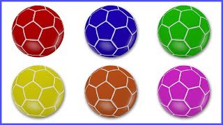 Learn Colors With FIFA Soccer Balls  Learning Colours with Footballs  Videos for Kids amp Children [upl. by Verna]