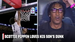 Scottie Pippen LOVES this dunk from Scotty Pippen Jr 👀  NBA on ESPN [upl. by Pavlish]