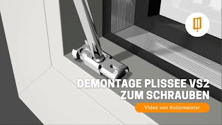 Demontage Plissee VS2 zum Schrauben in der Glasleiste im Fensterfalz  Video von Rollomeister [upl. by Anwad]