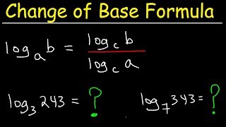 Change of Base Formula  Logarithms [upl. by Ynot]