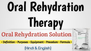 Oral Rehydration Therapy  Oral Rehydration Solution ORS [upl. by Veejar879]