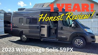 Winnebago Solis 59PX  1 Year Review [upl. by Hermann639]