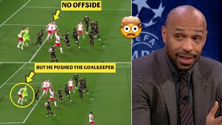 🤯 Thierry Henry Reaction to RB Leipzig Disallowed Goal vs Real Madrid [upl. by Kali]