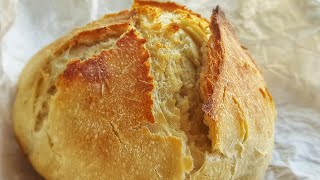 Paine de casa cu drojdie uscata Paine cu dospire la receHomemade bread with dry yeast Easy Recipe [upl. by Winterbottom]