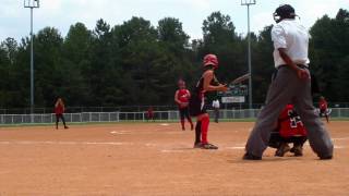 10U fastpitch pitcher takes a line drive at the 2010 NSA World Series Championship Game part 1 [upl. by Trixie]