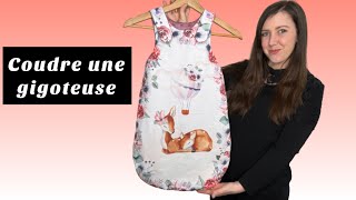 TUTO COUTURE  la gigoteuse turbulette avec fermeture éclair amourdecoton [upl. by Cowles]