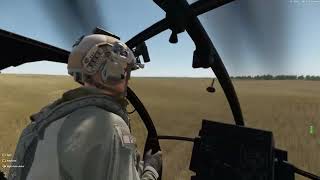 ARMA Reforger  AH6J Littlebird Attack run training HOTAS TrackIR [upl. by Ansilme]