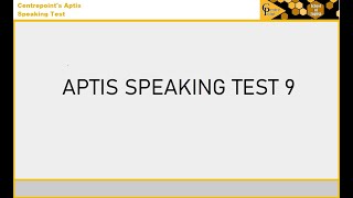 APTIS speaking TEST 9 [upl. by Ace]