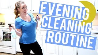 EVENING CLEANING ROUTINE 2018  CLEAN WITH ME  SPEED CLEANING [upl. by Yneffit]