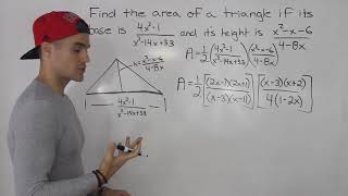 MCR3U  Multiplying amp Dividing Rational Expressions Word Problem 1  Grade 11 Functions [upl. by Vona]