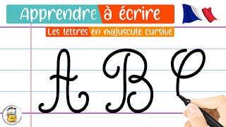 Apprendre À Écrire Les Lettres De LAlphabet En Majuscule Cursive  Apprendre À Tracer Les Lettres [upl. by Abagael243]