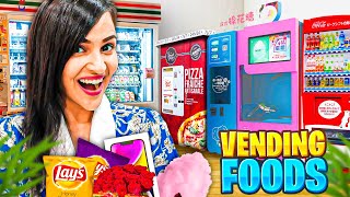 Living on VENDING MACHINE Foods for a DAY 😲 [upl. by Nitsew348]