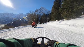 Sledding in Braunwald  Tobogganing PoV [upl. by Wagner]