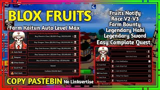 SCRIPT BLOX FRUITS  AUTO QUEST  AUTO RACE V2V3  FARM KAITUN  FRUIT NOTIFY  AUTO SAGUINE ART [upl. by Nylasor]