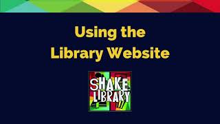 Using the Library Website [upl. by Adlanor]