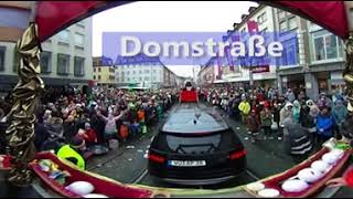 Der Würzburger Faschingszug in 360° [upl. by Aisnetroh]