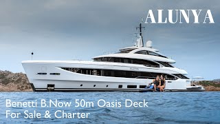 ALUNYA  BENETTI BNOW 50M OASIS DECK FOR SALE AND CHARTER [upl. by Neelrihs588]