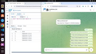 Input data from Telegram BOT to SAP Hana Database Cloud using Python  SAP CAP in SAP BAS [upl. by Horatia97]