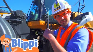 Blippi Explores a Digger  Blippi  Learning Videos for Kids [upl. by Giffard]