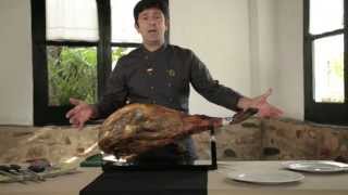 How to slice a Cinco Jotas Iberico Ham [upl. by Ridinger]