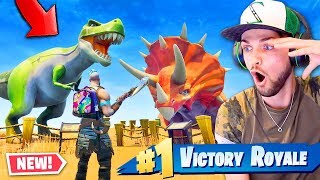 FINDING NEW Season 5 DINOSAURS in Fortnite Battle Royale [upl. by Neumann]