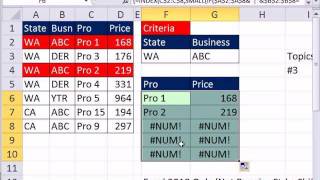 Excel Magic Trick 866 Four Lookup Values In VLOOKUP Formula 6 Examples [upl. by Sidoney]