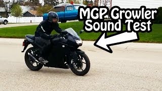 MGP Growler Exhaust Sound Test w Drive By  Ninja 250 [upl. by Patrich]