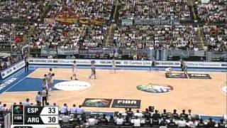 Mundial De Baloncesto Japon 2006 Semifinales España Argentina 01 09 06 Spanish [upl. by Noxas]