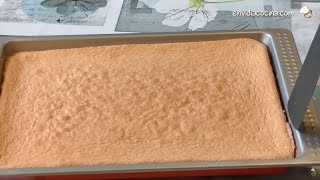 ✯ Bizcocho plancha 🍰 base para Brazo gitano Tartas y Tiramisu ✯ [upl. by Aremahs]