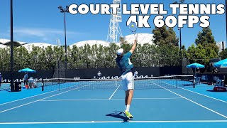 Reilly Opelka amp John Isner Court Level Serve Practice  2023 4K 60FPS [upl. by Kelula]