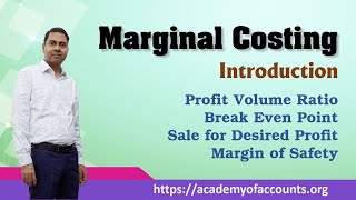 1 Marginal Costing Introduction  Cost amp Management Accounting For CACSCMABCom MCom [upl. by Rehtul]