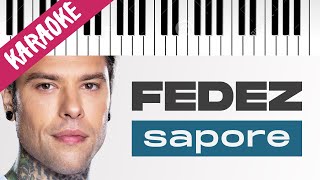 Fedez Tedua  SAPORE  Piano Karaoke con Testo [upl. by Nnylsaj]