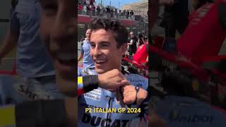 Mugello Circuit Podium Marc Marquez on Italian GP 2024 marcmarquez motogp shorts [upl. by Charmane]