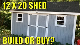 12 x 20 Shed  Build VERSUS Buying and the Cost BREAKDOWN [upl. by Itoc303]