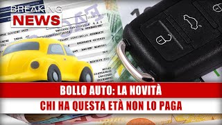 Bollo Auto Chi Ha Questa Età Non Lo Paga La Novità [upl. by Yecad437]