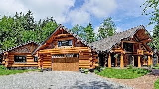 Dream Homes  Luxury Log Home amp 8 Million Dollar Farmhouse [upl. by Suehtomit315]