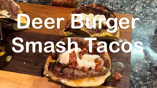 Smash burger tacos using ground deer meat [upl. by Aloivaf]