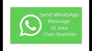 How to send WhatsApp message to your self with English Subtitles [upl. by Jezreel]