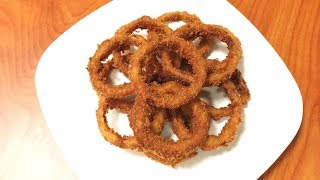 Homemade Crispy Onion Rings  Indian Style  Snacks and Appetizers [upl. by Wilkinson535]