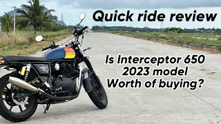 Interceptor 650 2023 model Ownership review  Top speed  Red rooster exhaust  wws [upl. by Anatnas]