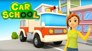 Car school  Come si diventa un bravo camion dei pompieri  Cartoni animati per bambini [upl. by Naibaf226]