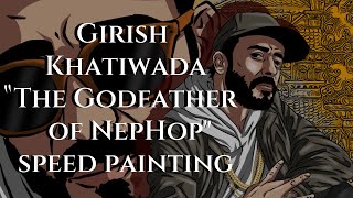 Girish Khatiwada quotThe Godfather of Nephopquot Speed Painting [upl. by Yi]