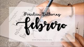 Practica Lettering  Plantilla Febrero [upl. by Mulford547]