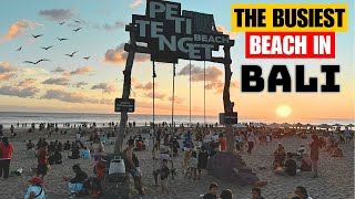 Bali Seminyak Beach Walking Tour Busiest Beach in Bali [upl. by Aicenev]