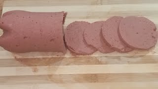 طريقة تحضير مورتديلا او كاشير لحم الدجاجHow to prepare a mortadella or chicken meat cashier [upl. by Ellenoj]