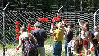 Planting flowers and poppies by Sub Base fence at GZ [upl. by Aniral]