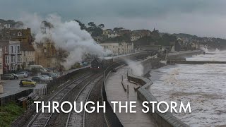 46100 Royal Scot takes on Storm Babet at Dawlish with the final English Riviera Express  2023 [upl. by Notxed26]